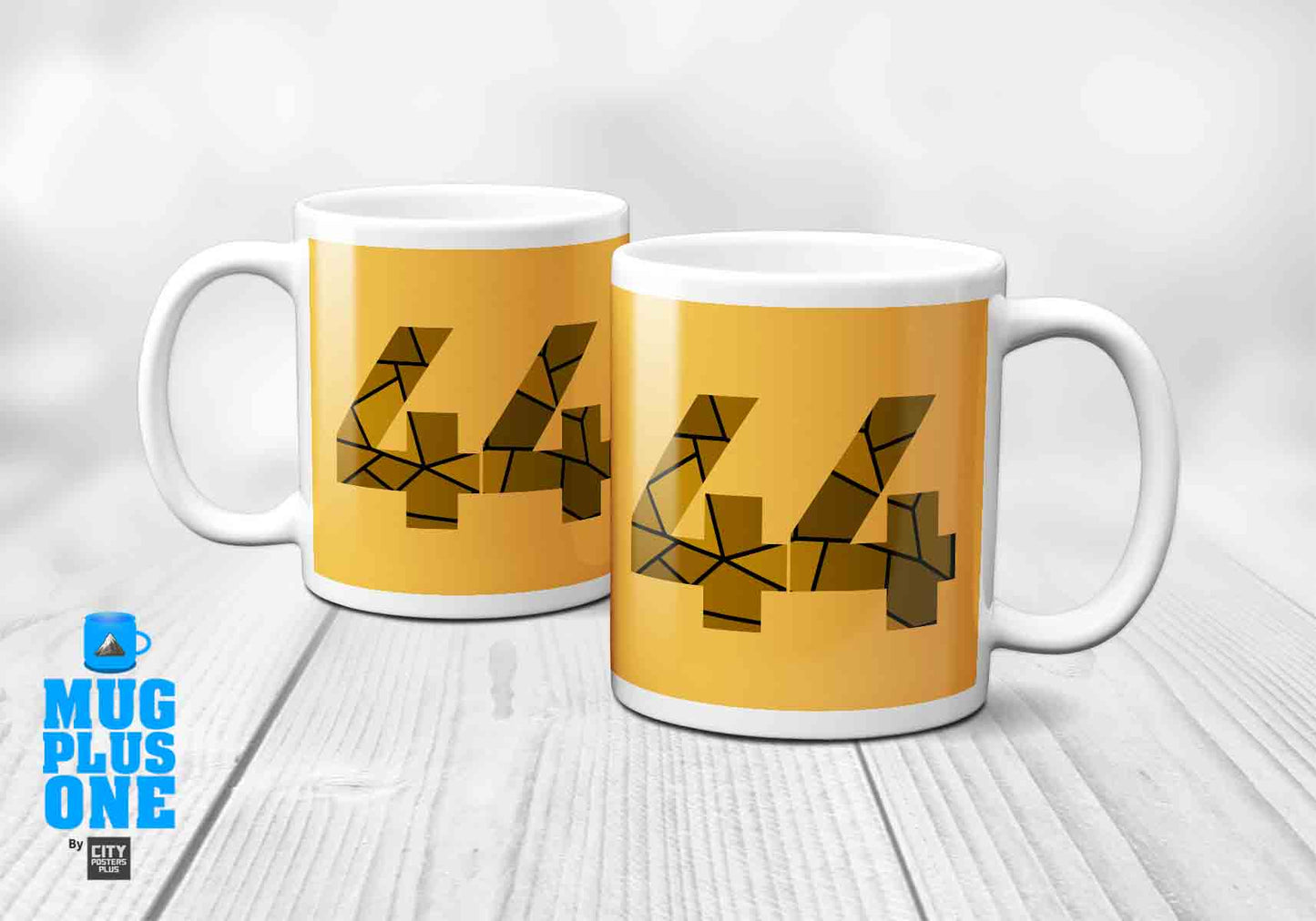 44 Number Mug (Golden Yellow)