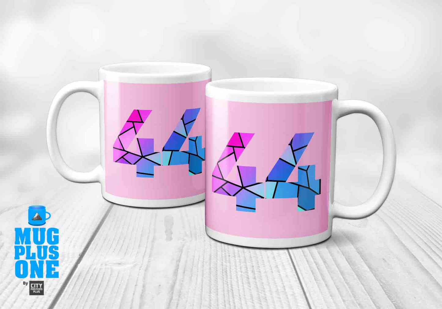 44 Number Mug (Light Pink)