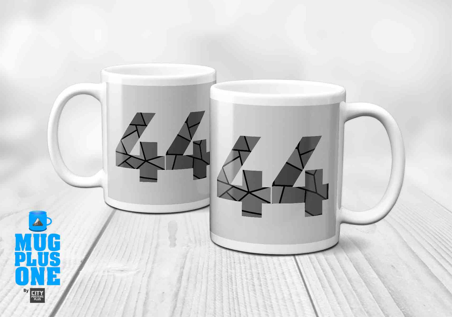 44 Number Mug (Melange Grey)