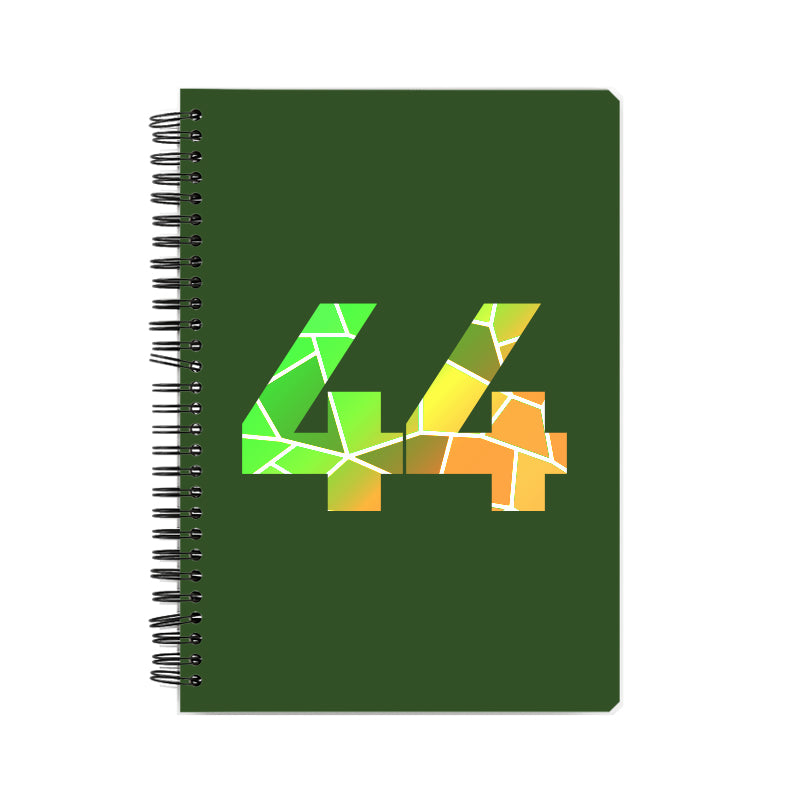 Notebook Plus One 44 Number Spiral Notebook (Olive Green)