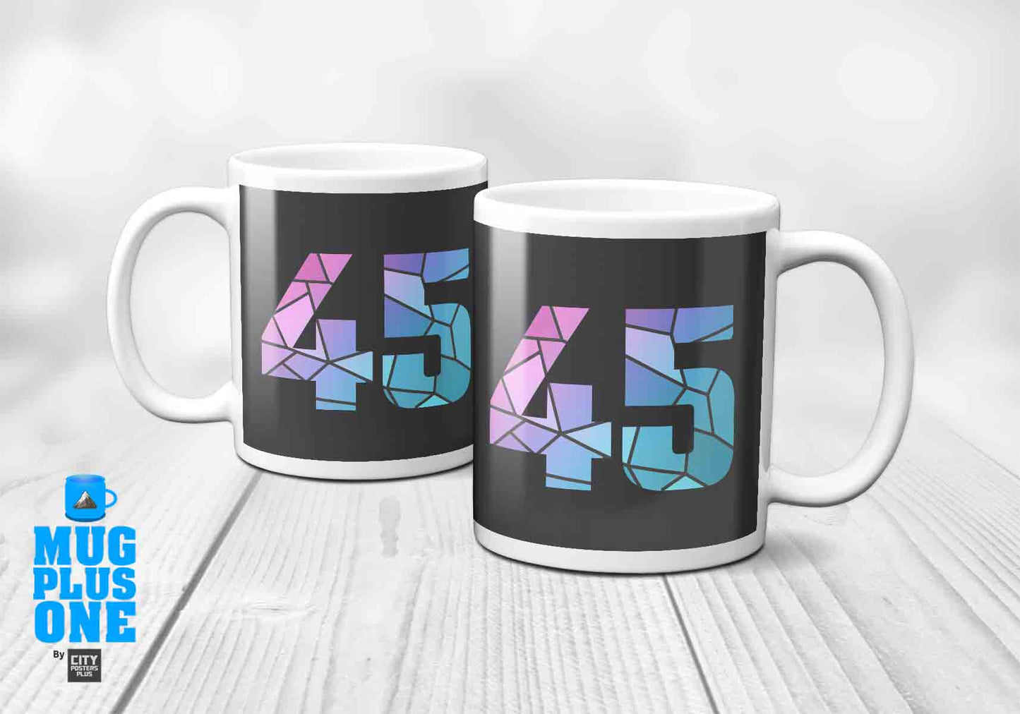 45 Number Mug (Charcoal Grey)