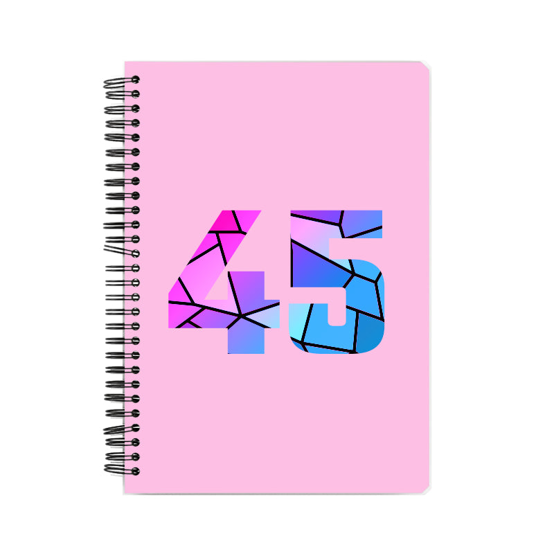 Notebook Plus One 45 Number Spiral Notebook (Light Pink)