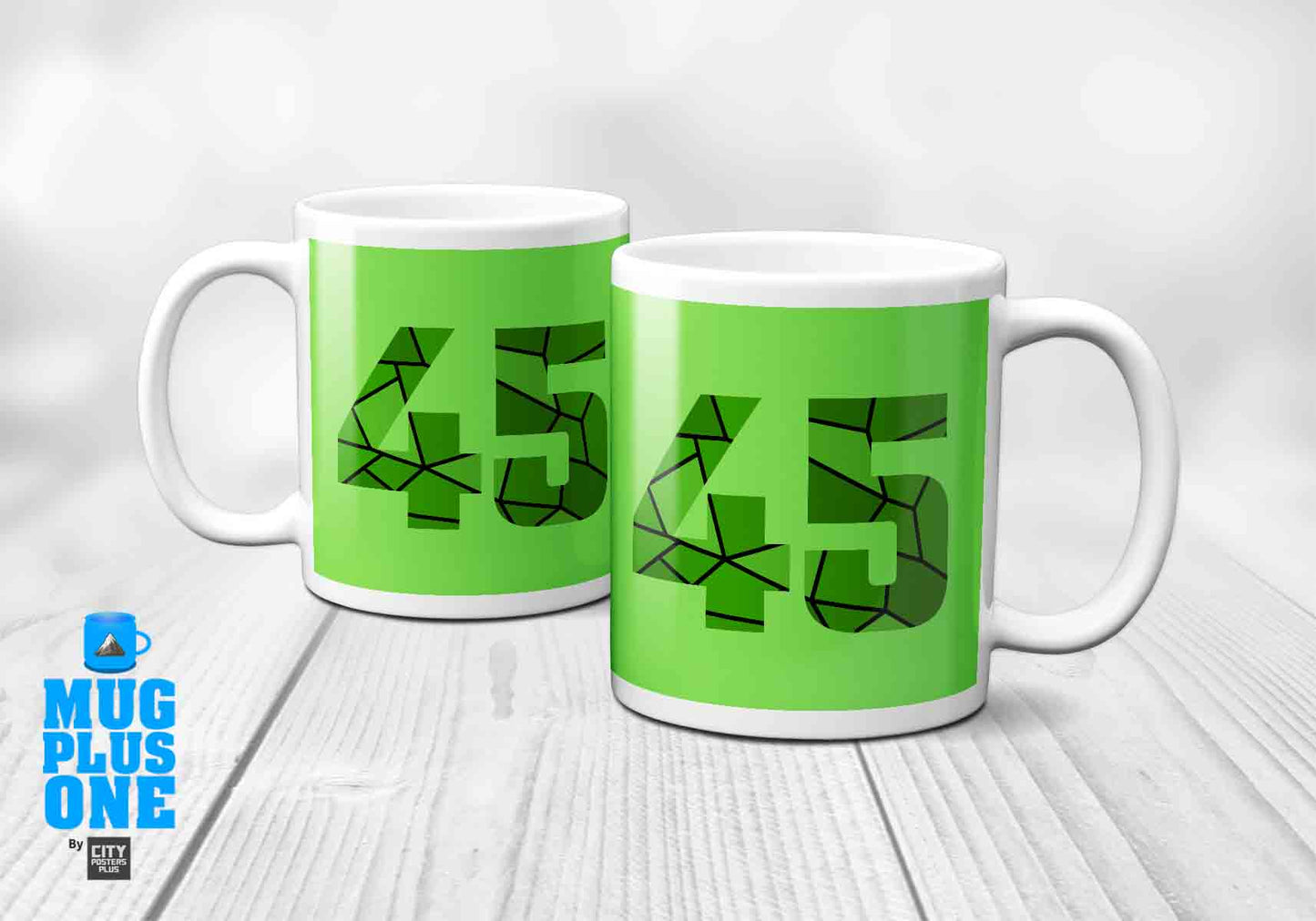 45 Number Mug (Liril Green)
