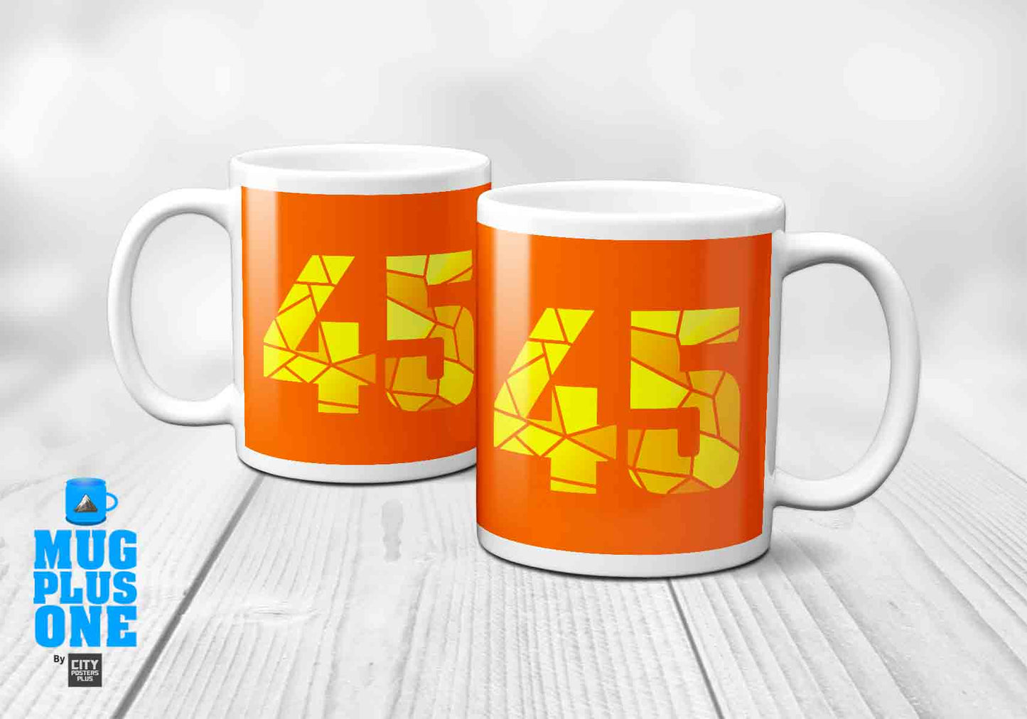 45 Number Mug (Orange)