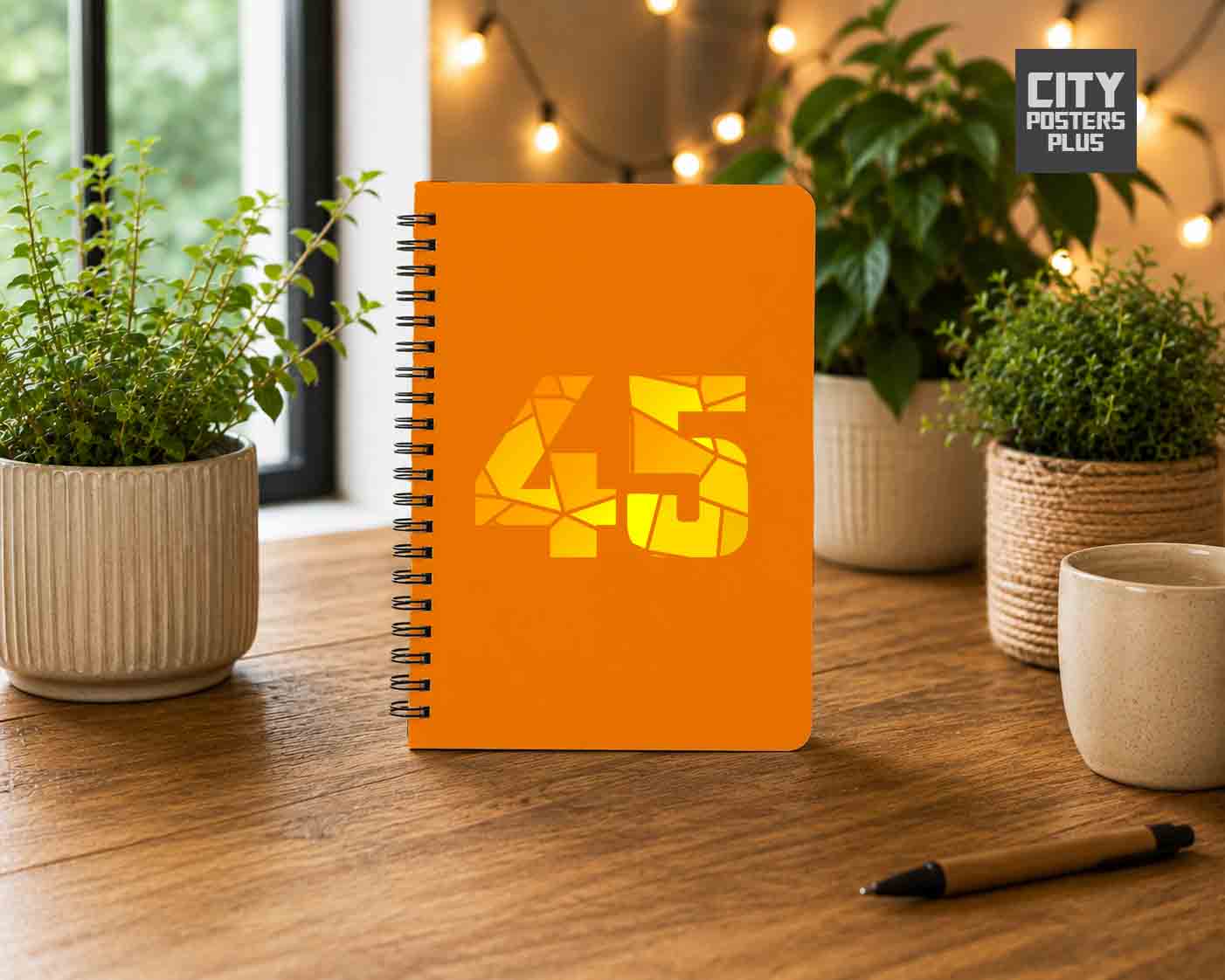 45 Number Notebook (Orange)