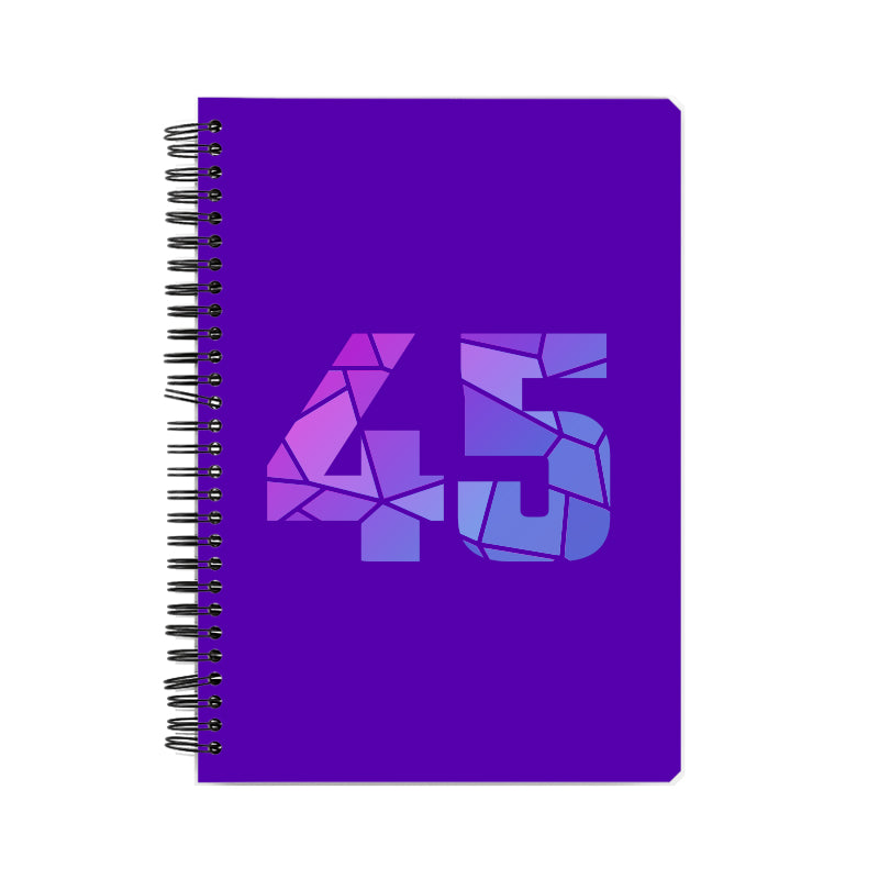 Notebook Plus One 45 Number Spiral Notebook (Purple)