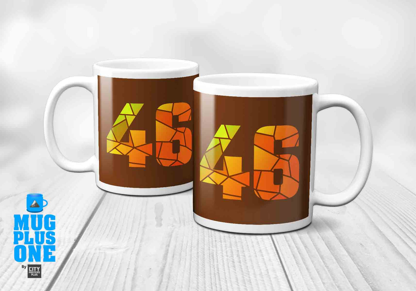 46 Number Mug (Brown)