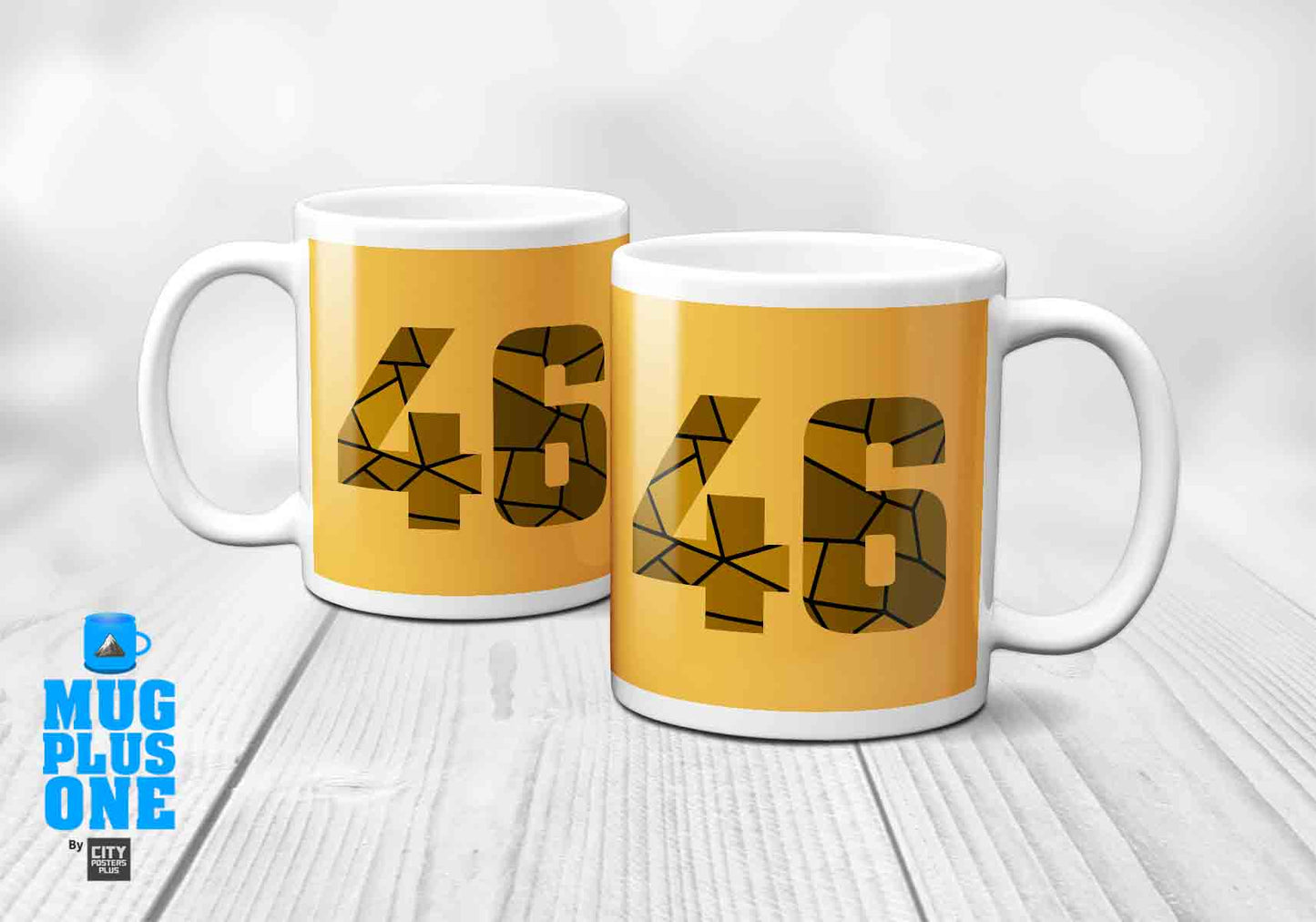 46 Number Mug (Golden Yellow)