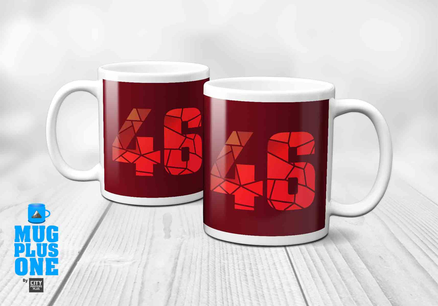 46 Number Mug (Maroon)