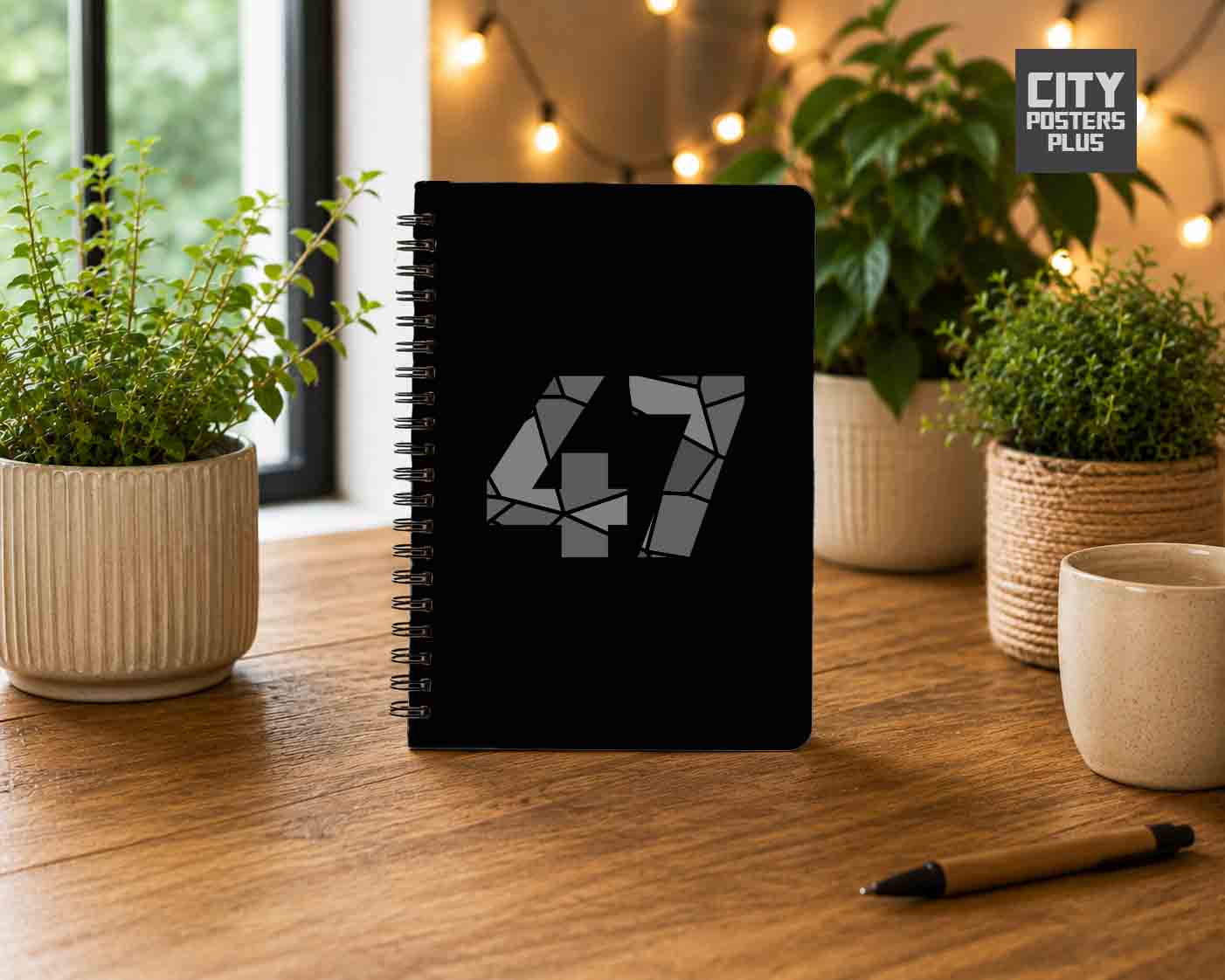 47 Number Notebook (Black)