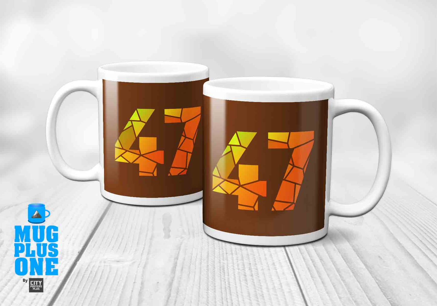 47 Number Mug (Brown)