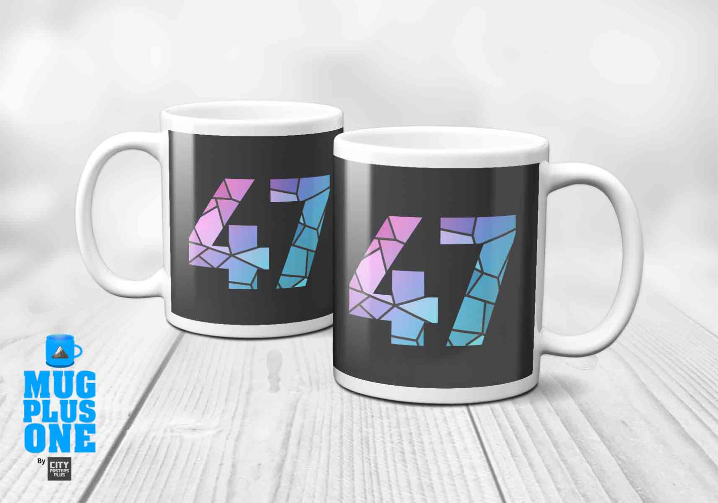 47 Number Mug (Charcoal Grey)