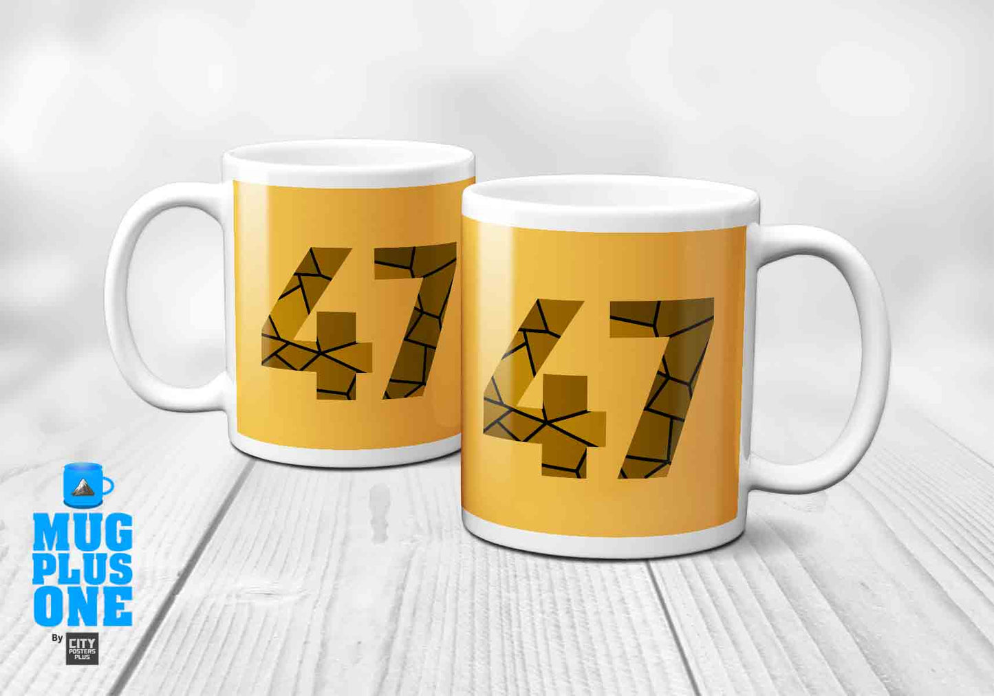 47 Number Mug (Golden Yellow)