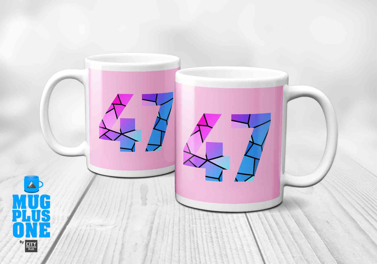 47 Number Mug (Light Pink)