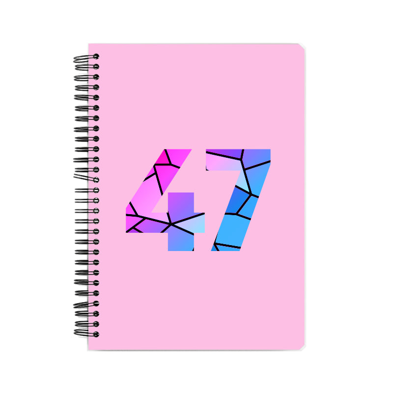 Notebook Plus One 47 Number Spiral Notebook (Light Pink)