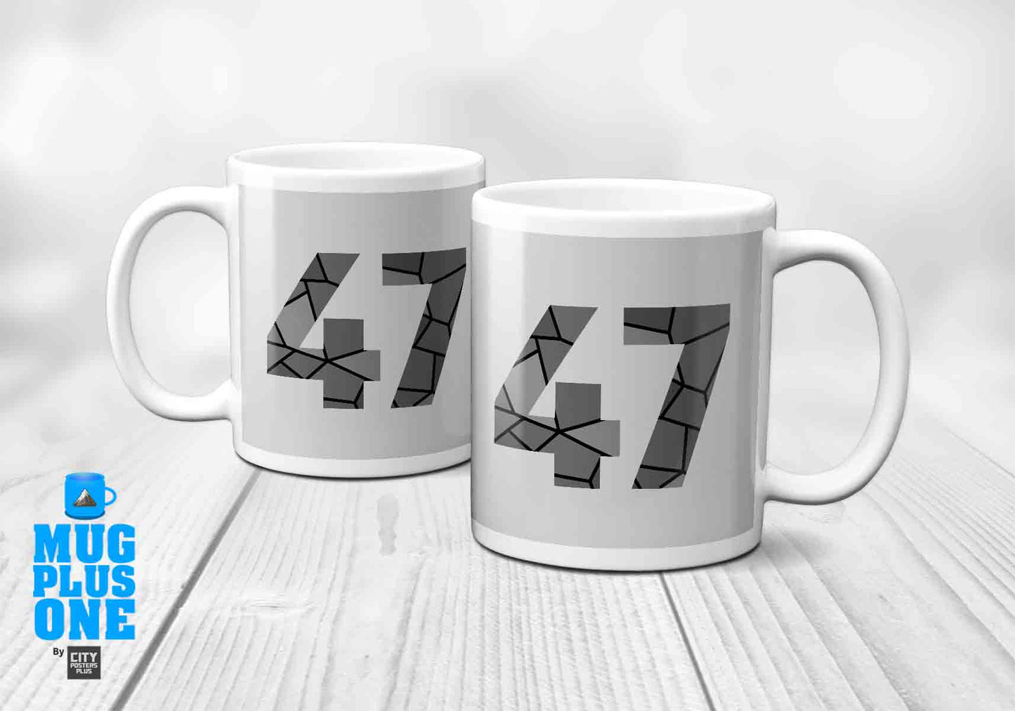 47 Number Mug (Melange Grey)