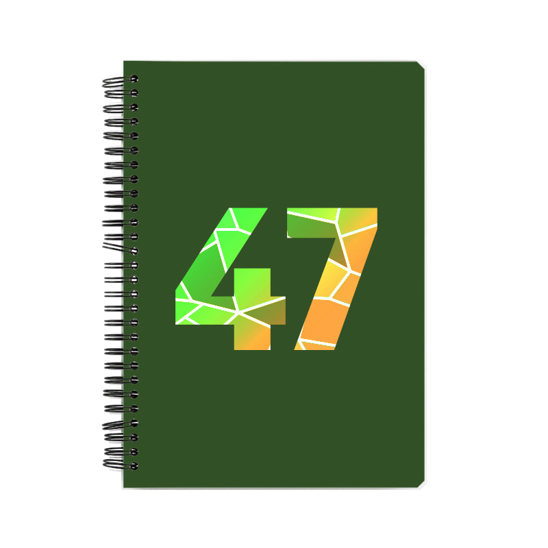 Notebook Plus One 47 Number Spiral Notebook (Olive Green)