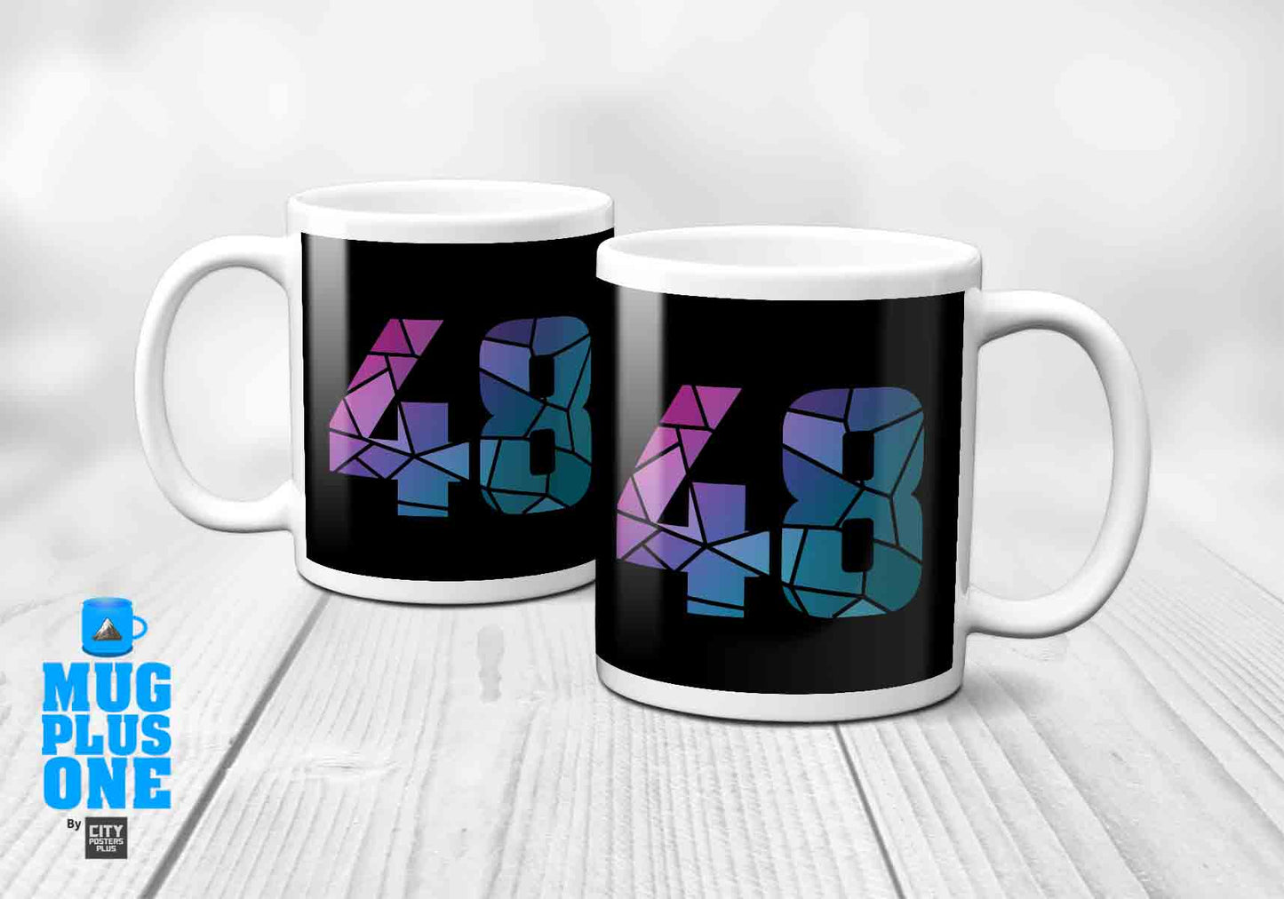 48 Number Mug (Black)