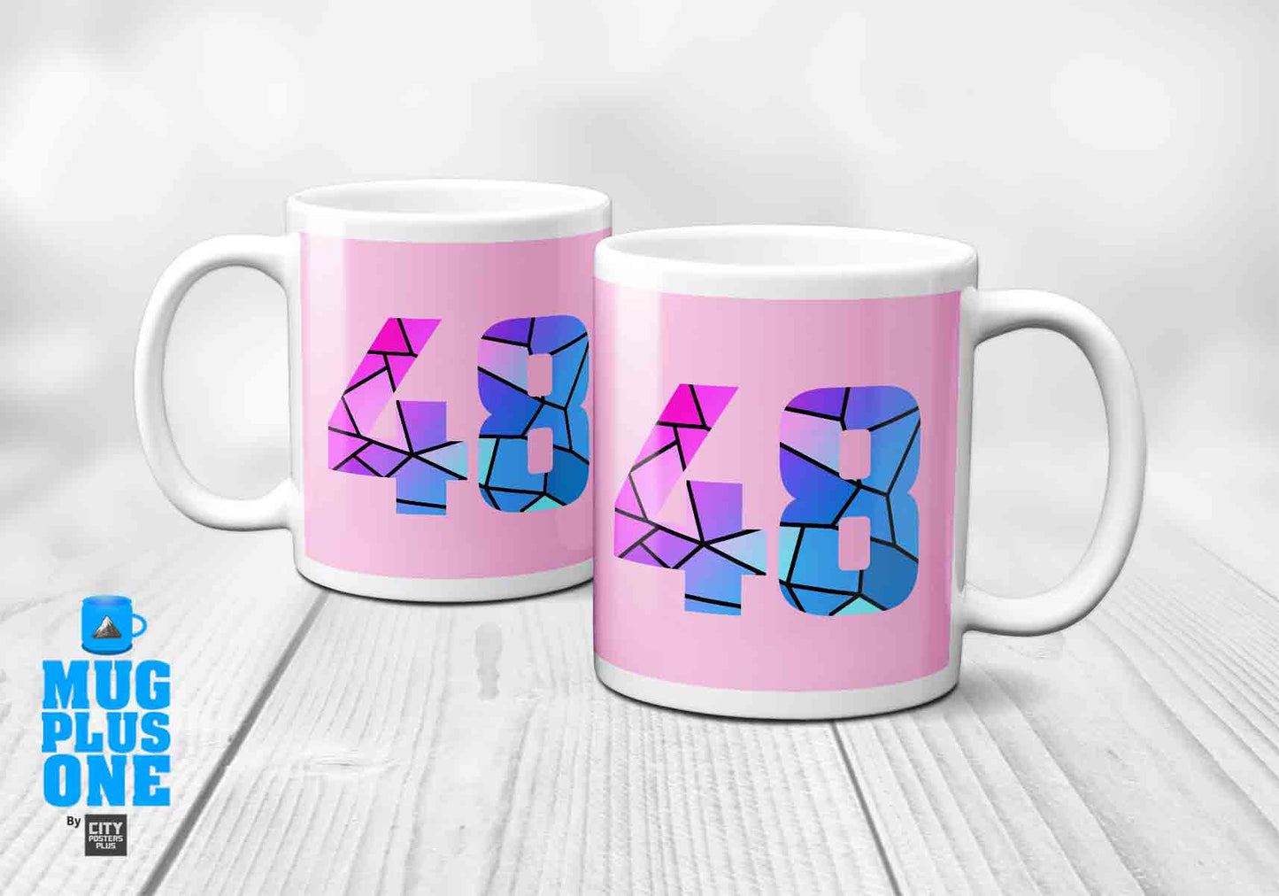 48 Number Mug (Light Pink)