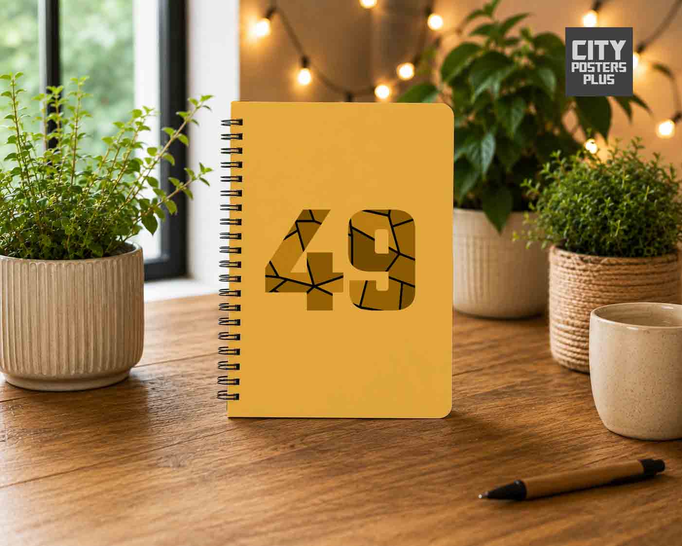 49 Number Notebook (Golden Yellow)