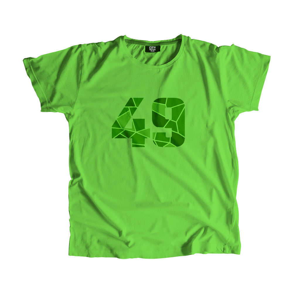 49 Number Men Unisex T-Shirt (Liril Green)| Classic Numeric Graphic Tee