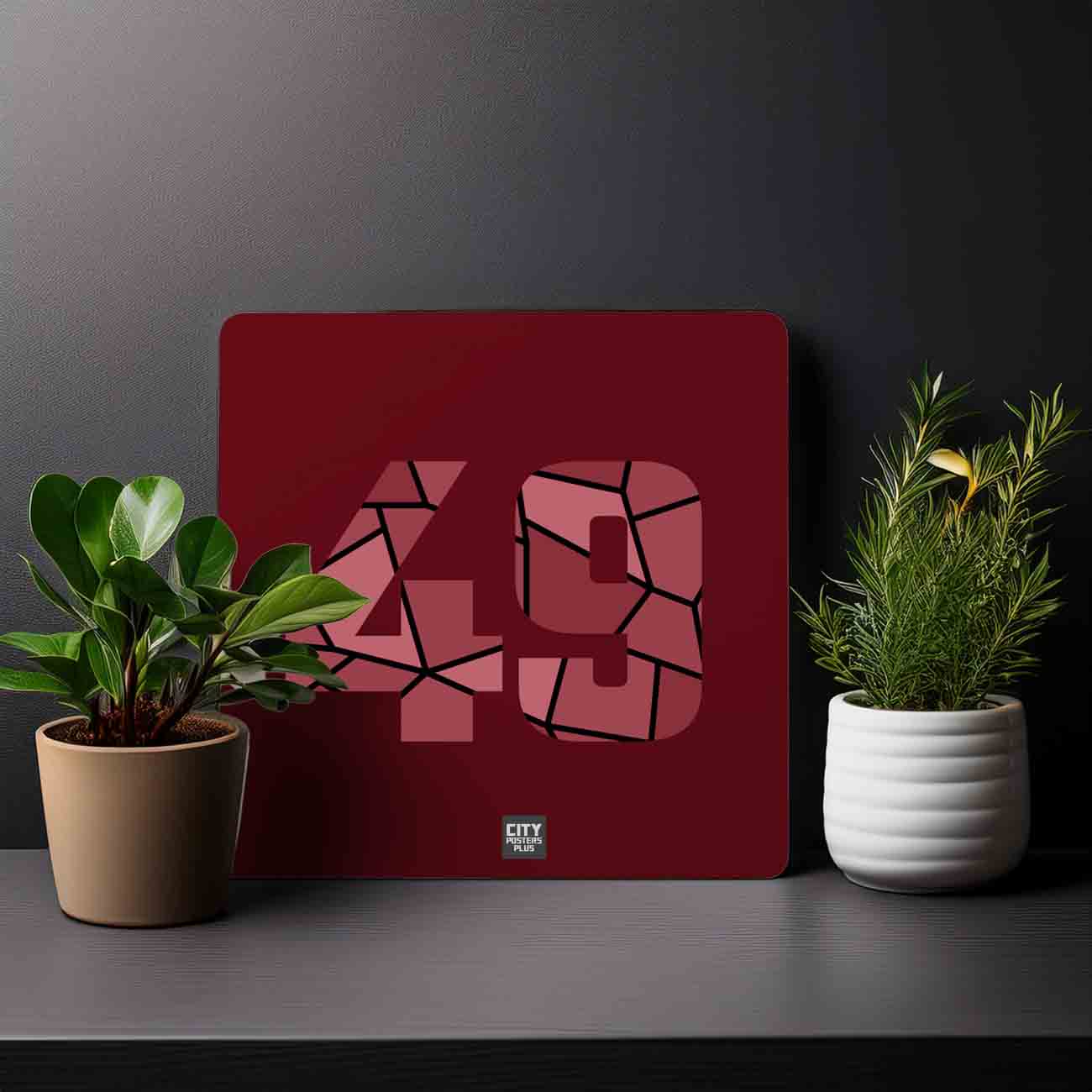 49 Number Mousepad (Maroon)
