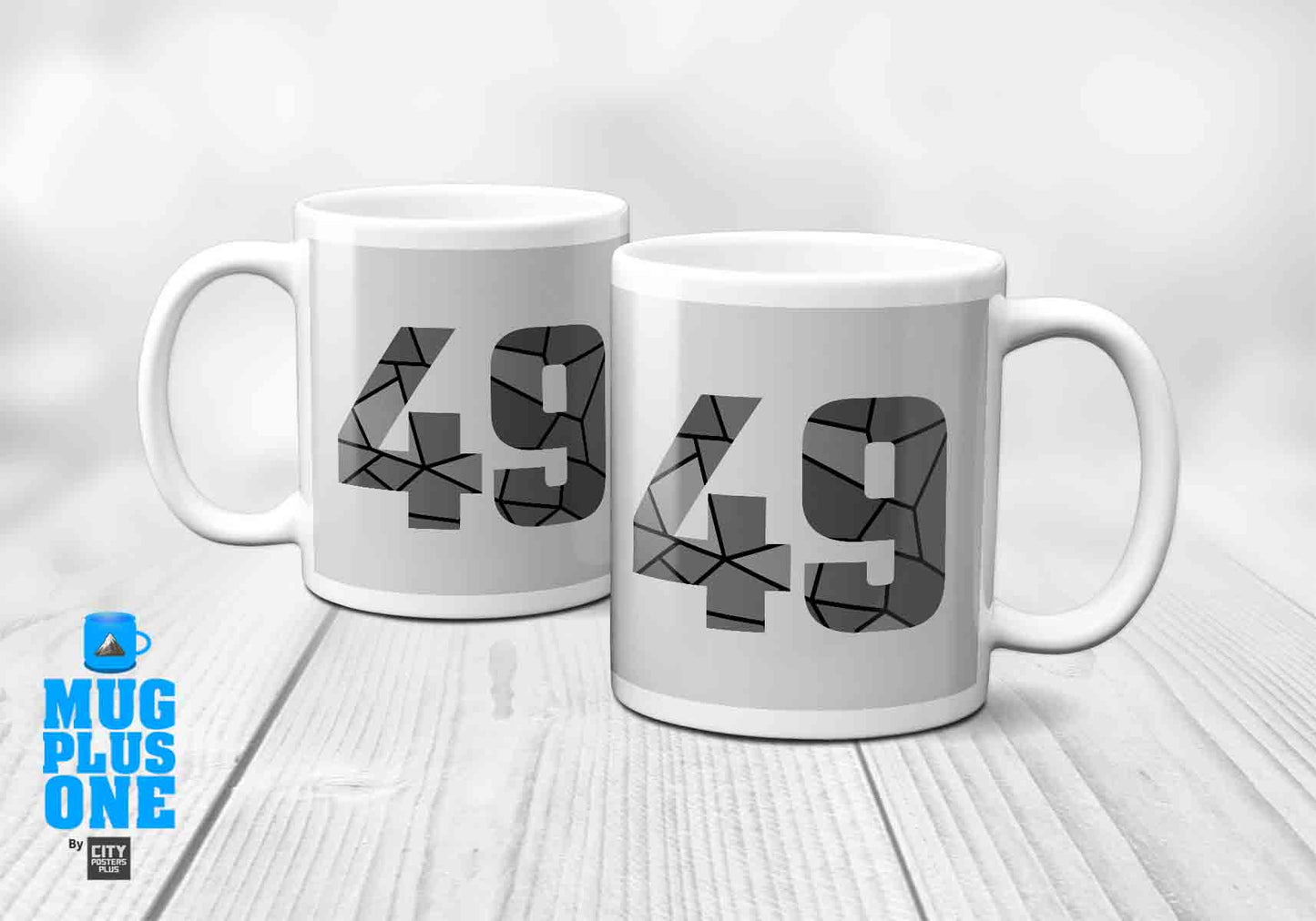 49 Number Mug (Melange Grey)