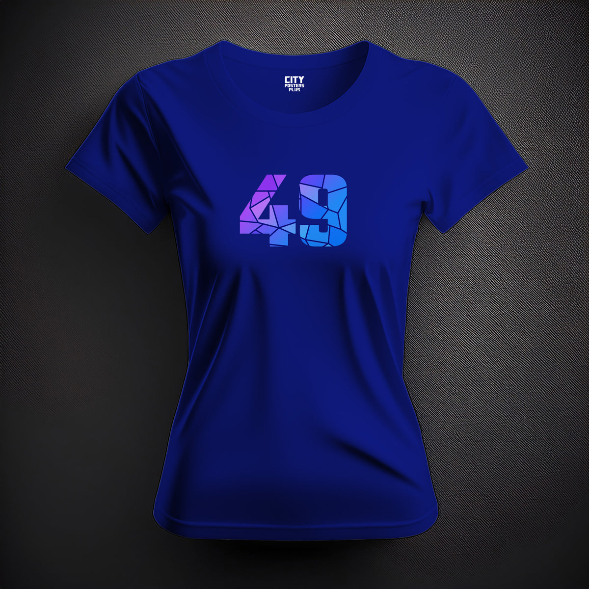 Number 49 Women T-Shirt (Royal Blue) | Stylish Numeric Graphic Tee