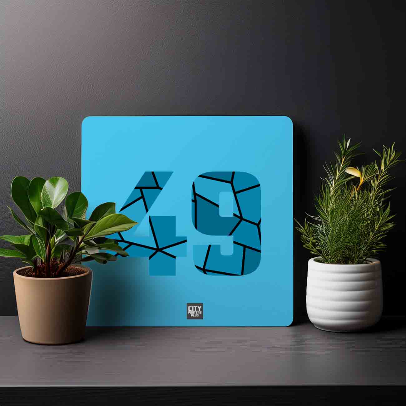 49 Number Mousepad (Sky Blue)