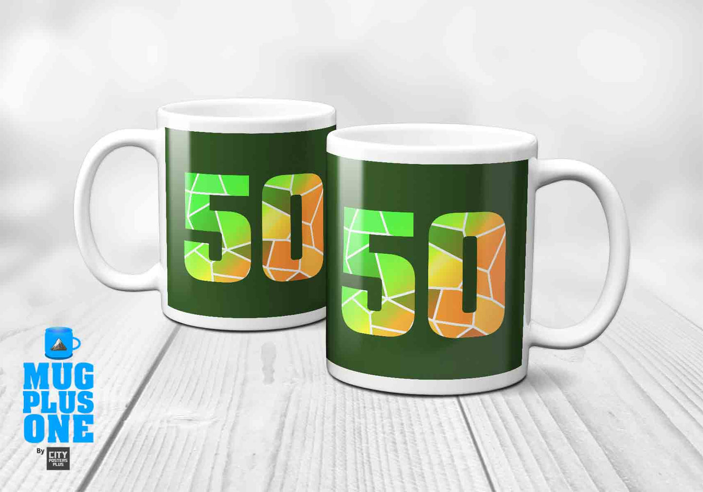 50 Number Mug (Olive Green)