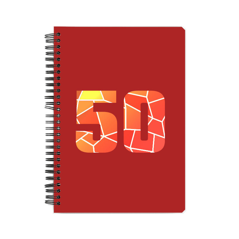 Notebook Plus One 50 Number Spiral Notebook (Red)