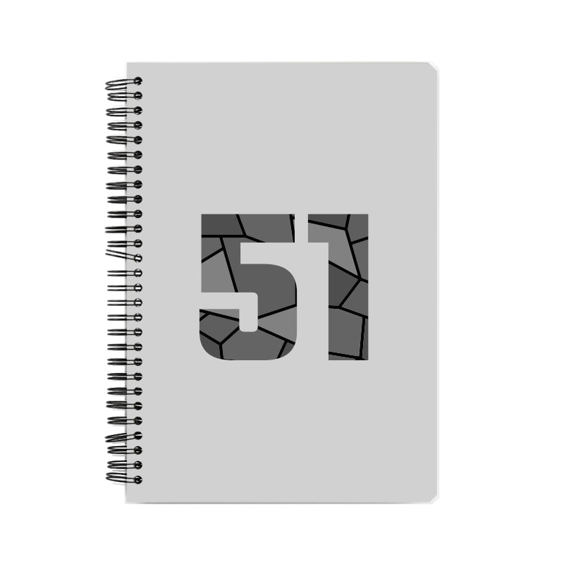 Notebook Plus One 51 Number Spiral Notebook (Melange Grey)