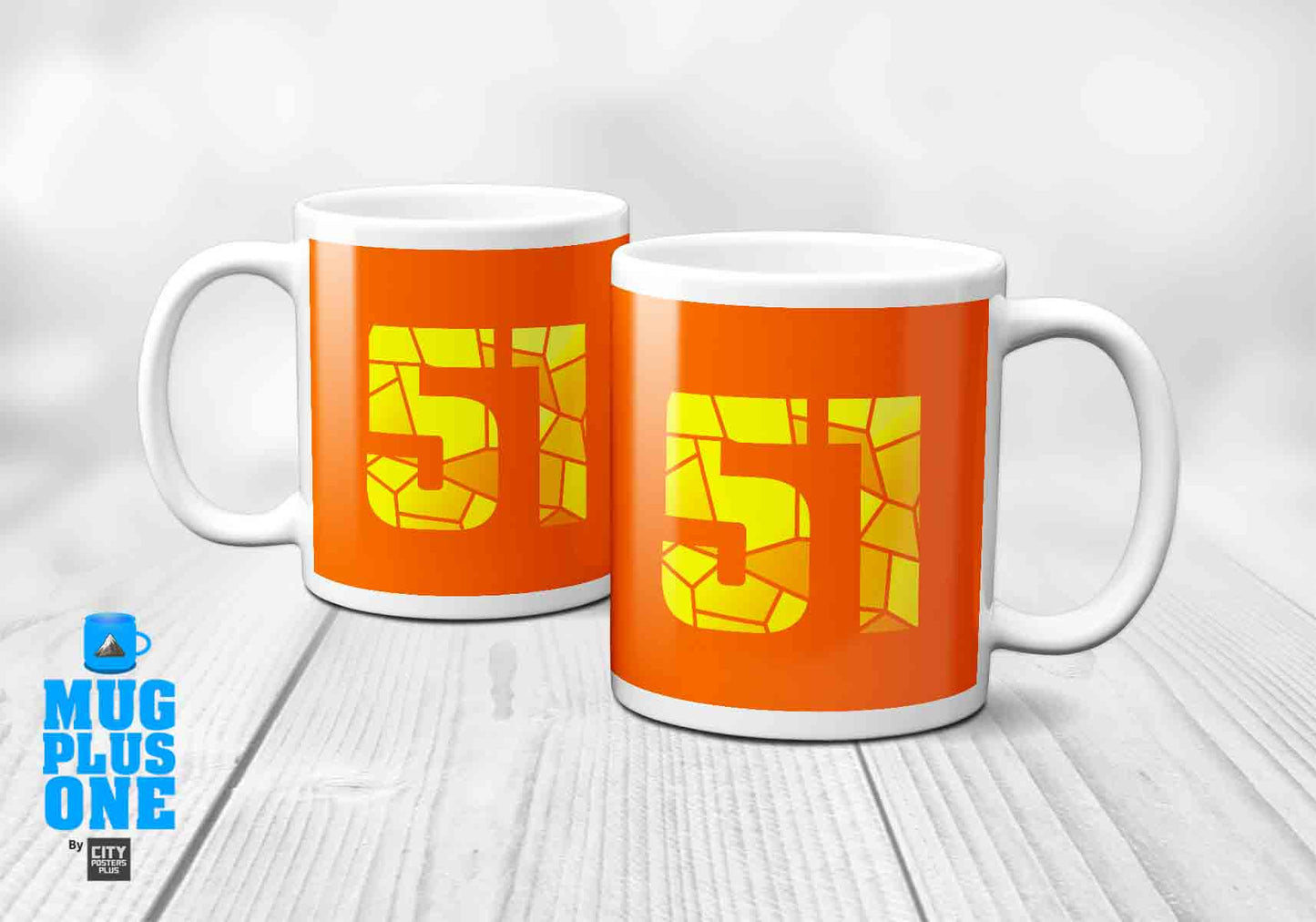 51 Number Mug (Orange)