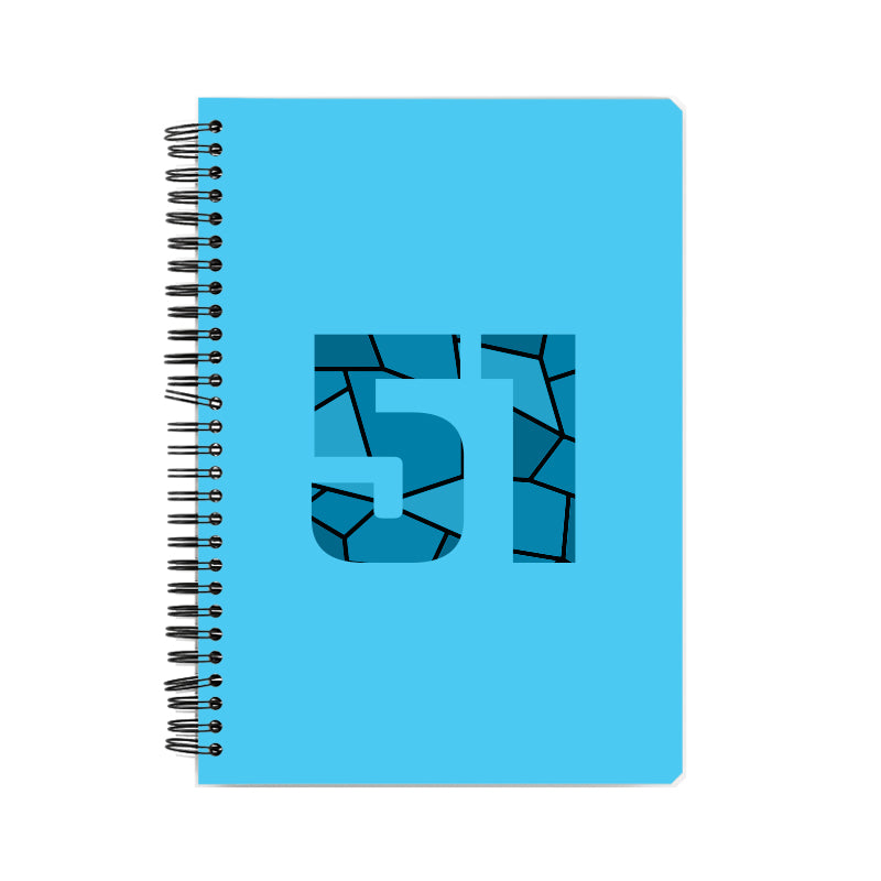 Notebook Plus One 51 Number Spiral Notebook (Sky Blue)