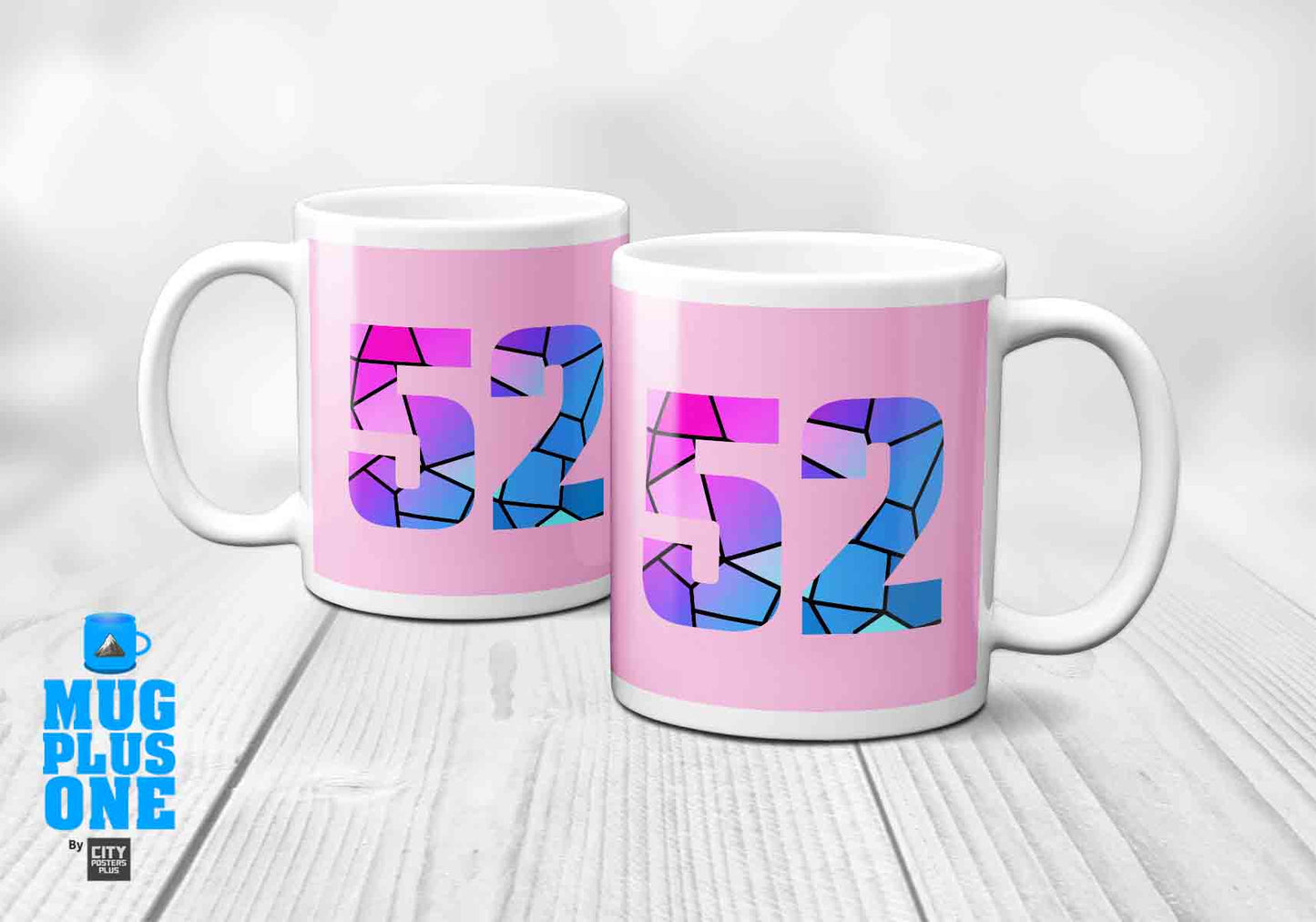 52 Number Mug (Light Pink)