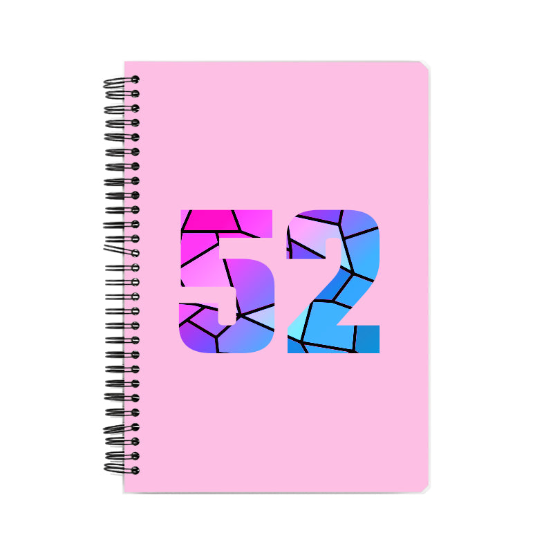 52 Number Notebook (Light Pink)