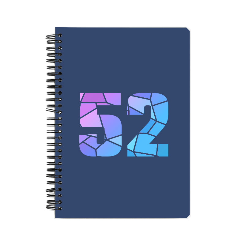Notebook Plus One 52 Number Spiral Notebook (Navy Blue)