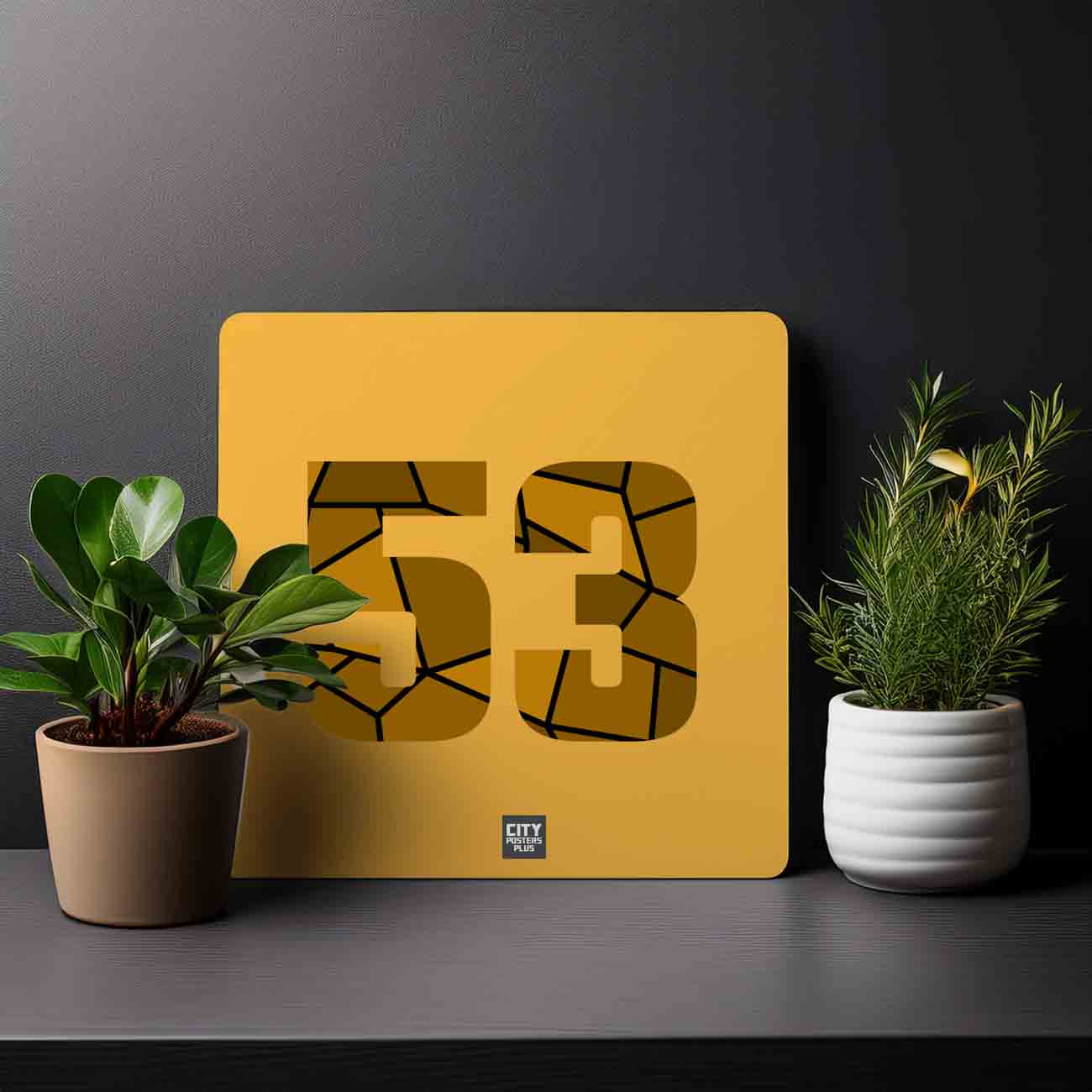 53 Number Mousepad (Golden Yellow)