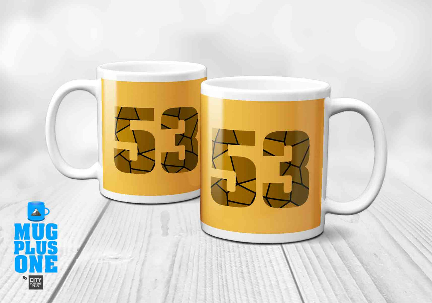 53 Number Mug (Golden Yellow)
