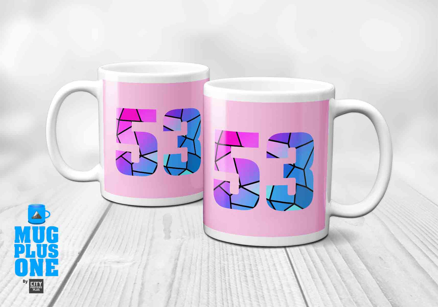 53 Number Mug (Light Pink)