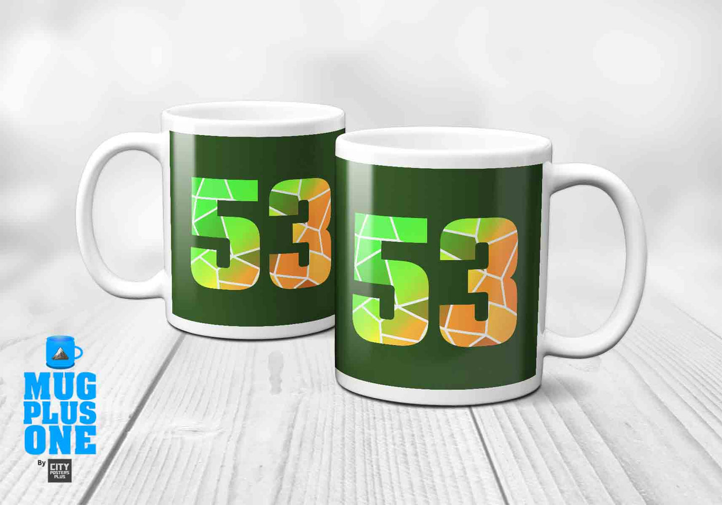53 Number Mug (Olive Green)