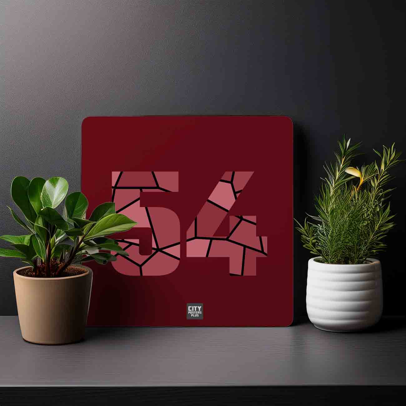54 Number Mousepad (Maroon)