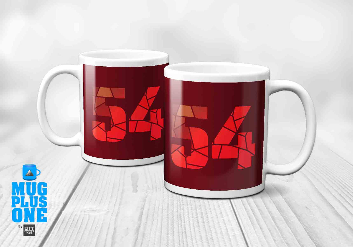 54 Number Mug (Maroon)