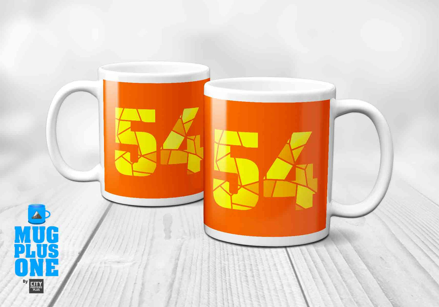 54 Number Mug (Orange)