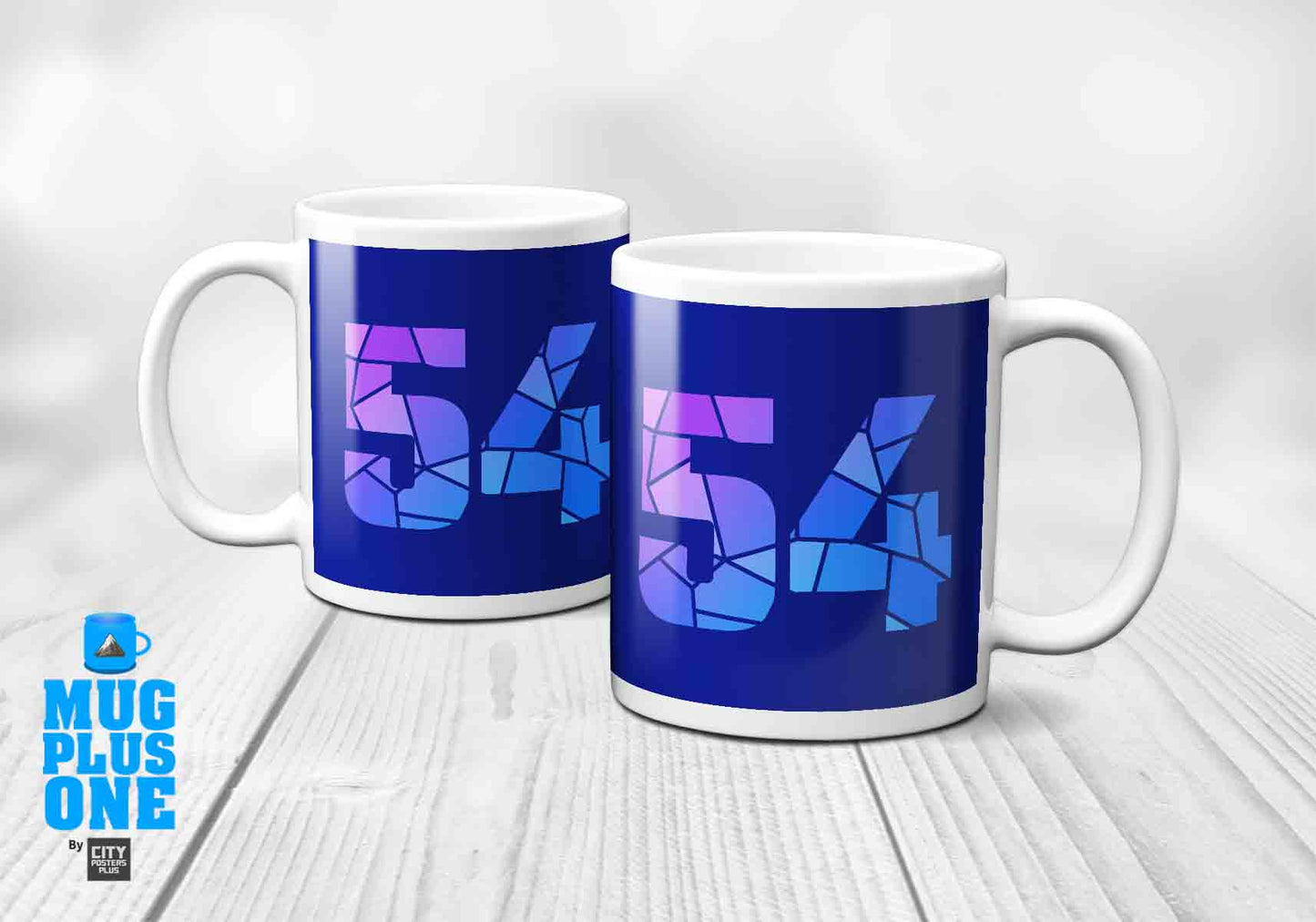 54 Number Mug (Royal Blue)