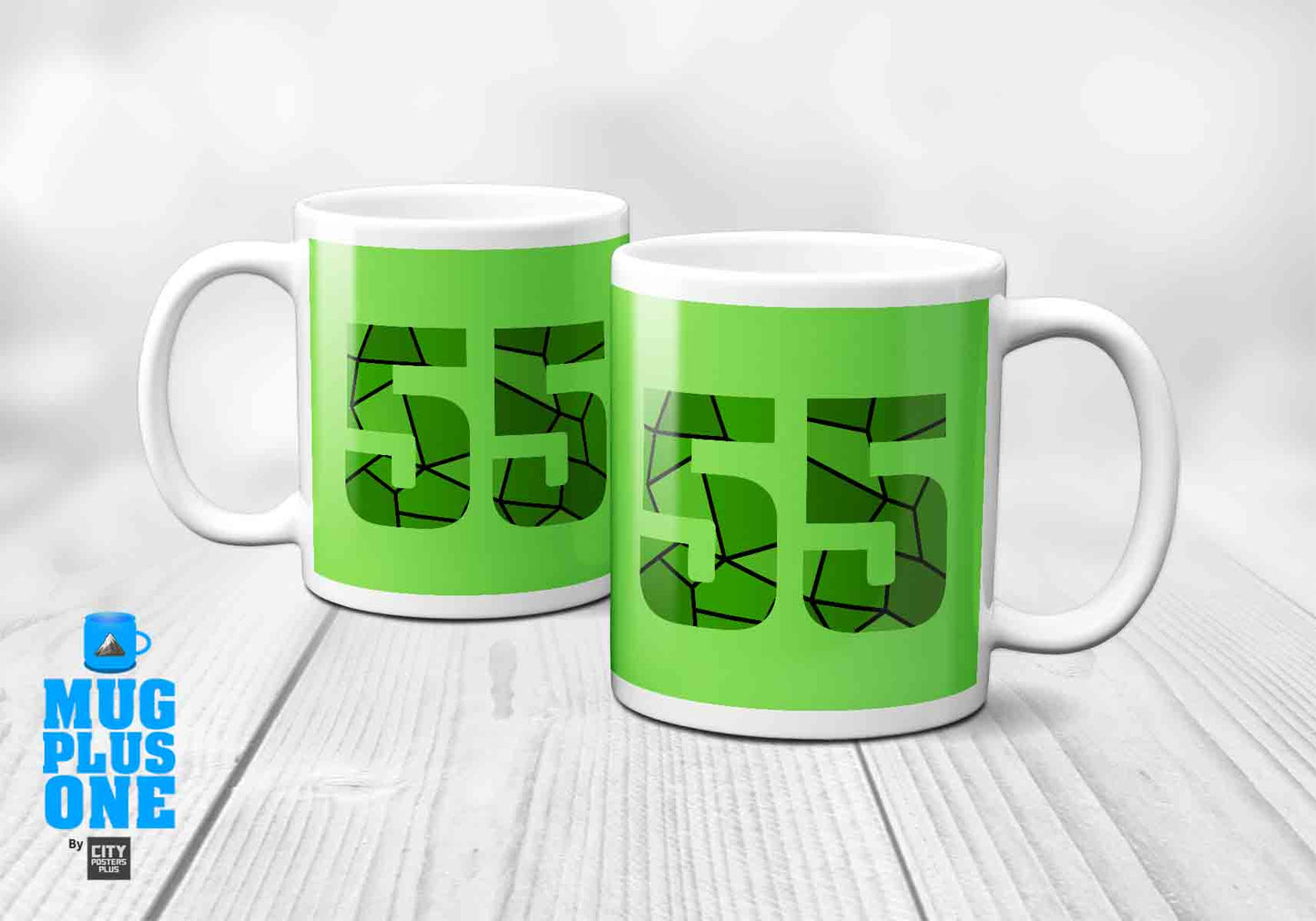 55 Number Mug (Liril Green)
