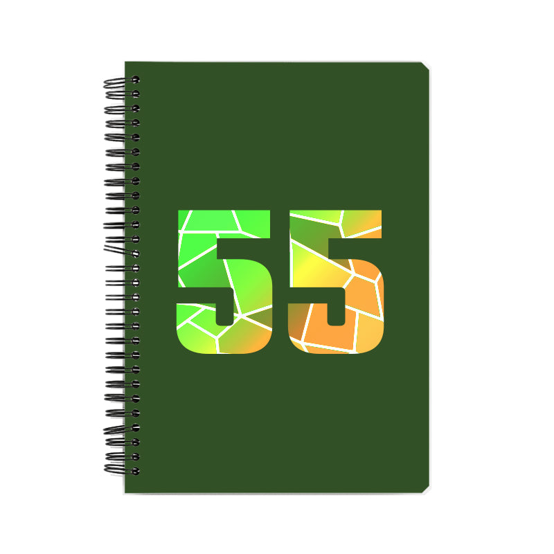 Notebook Plus One 55 Number Spiral Notebook (Olive Green)
