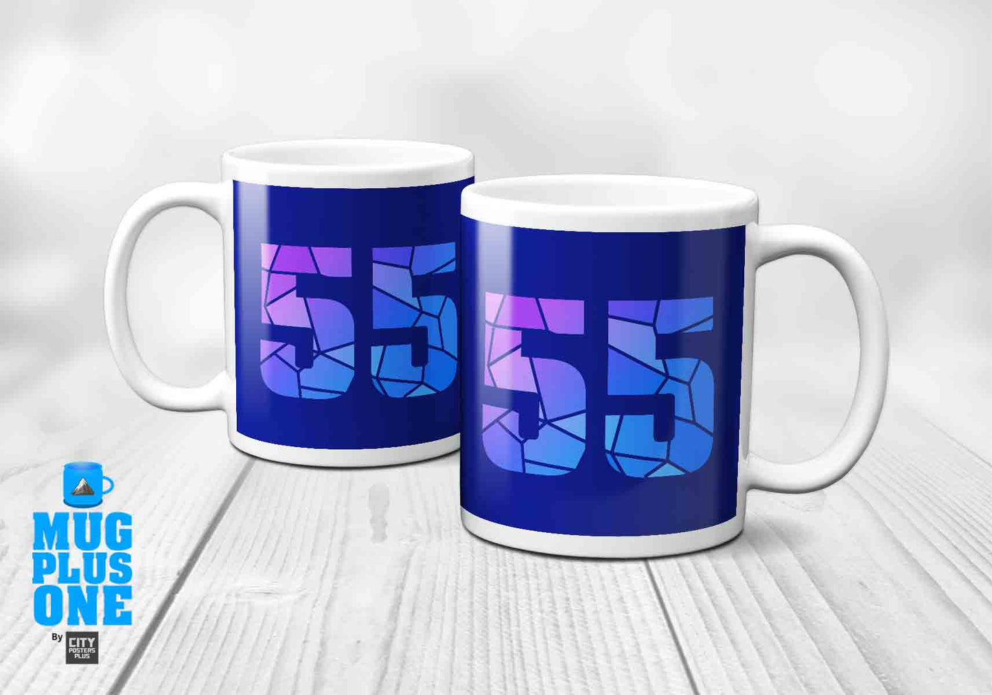 55 Number Mug (Royal Blue)