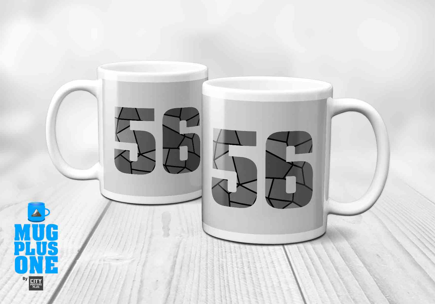 56 Number Mug (Melange Grey)