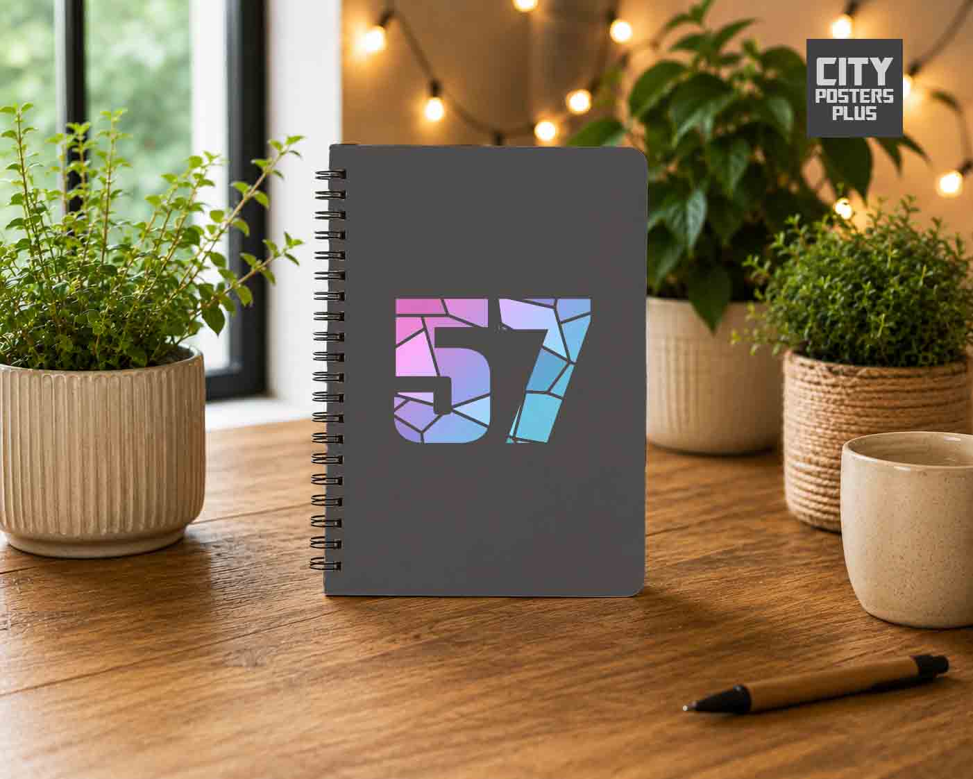 57 Number Notebook (Charcoal Grey)